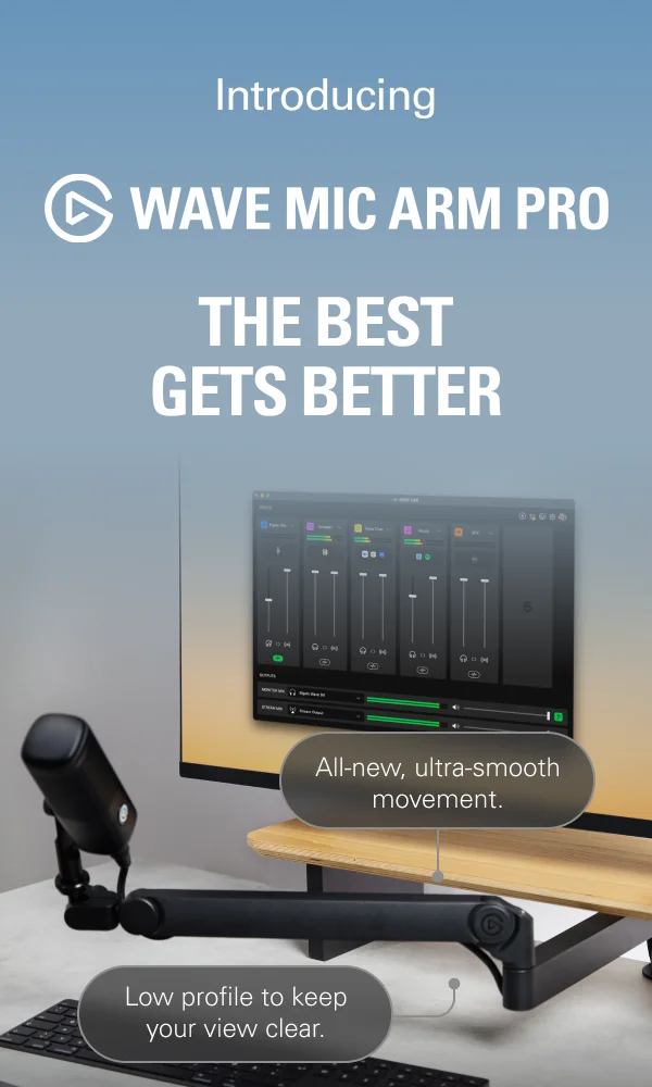 Our mic arms just got even better - meet Wave Mic Arm Pro