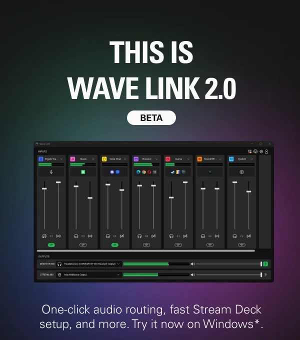 There's more...Wave Link 2.0 is available now as a Beta