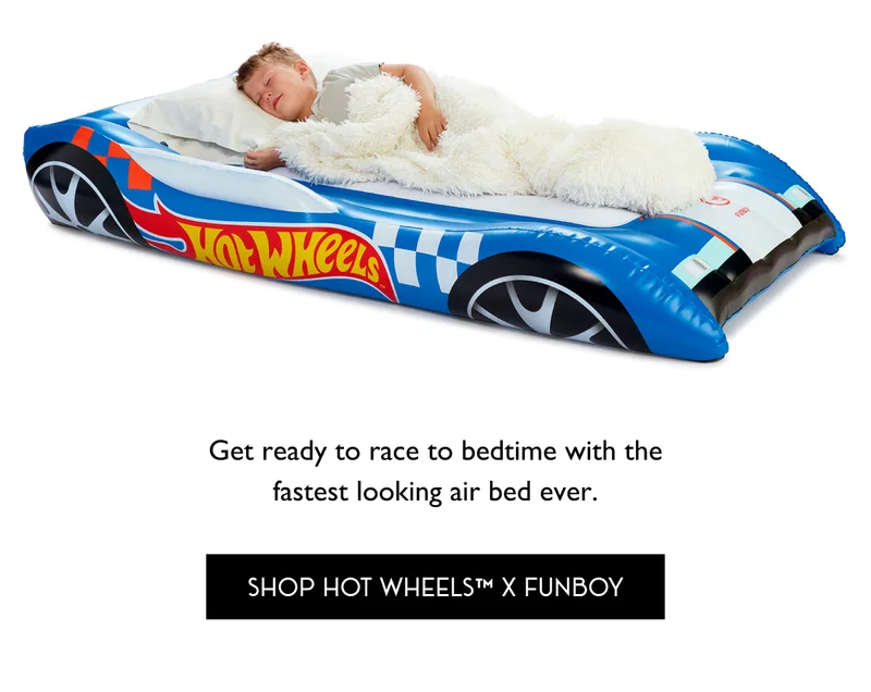 Get ready to race to bedtime with the fastest looking air bed ever. Shop Hot Wheels x FUNBOY