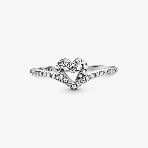 Sparkling Wishbone Heart Ring Sparkling Wishbone Heart Ring