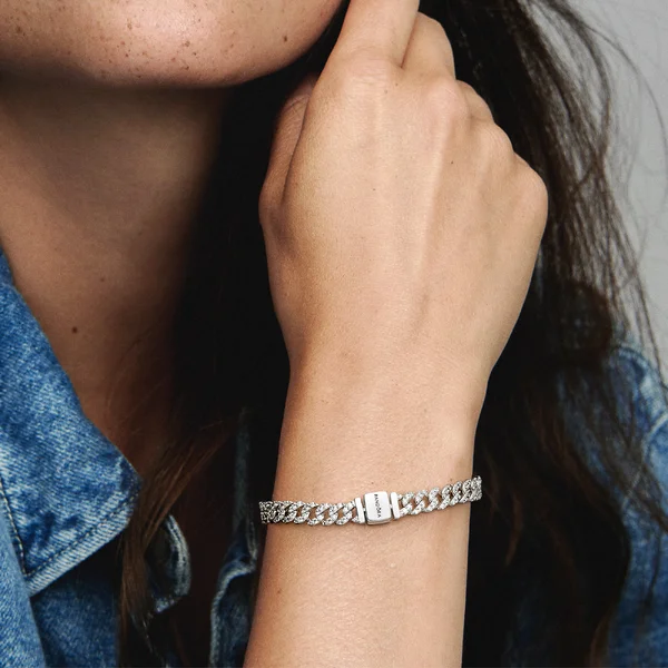 Pandora Timeless Pavé Cuban Chain Bracelet Pandora Timeless Pavé Cuban Chain Bracelet