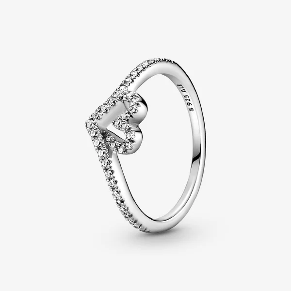 Sparkling Wishbone Heart Ring Sparkling Wishbone Heart Ring
