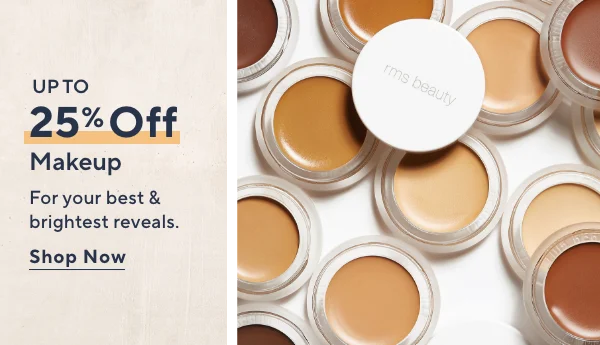 up to 25% off makeup