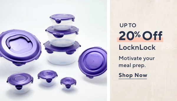 up to 20% off locknlock