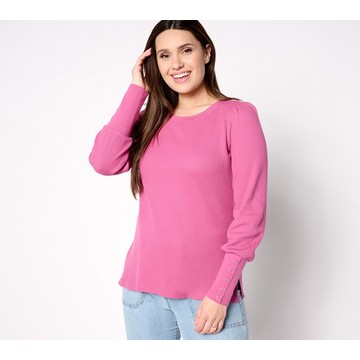 Belle by Kim Gravel Baby Waffle Button Sleeve Top