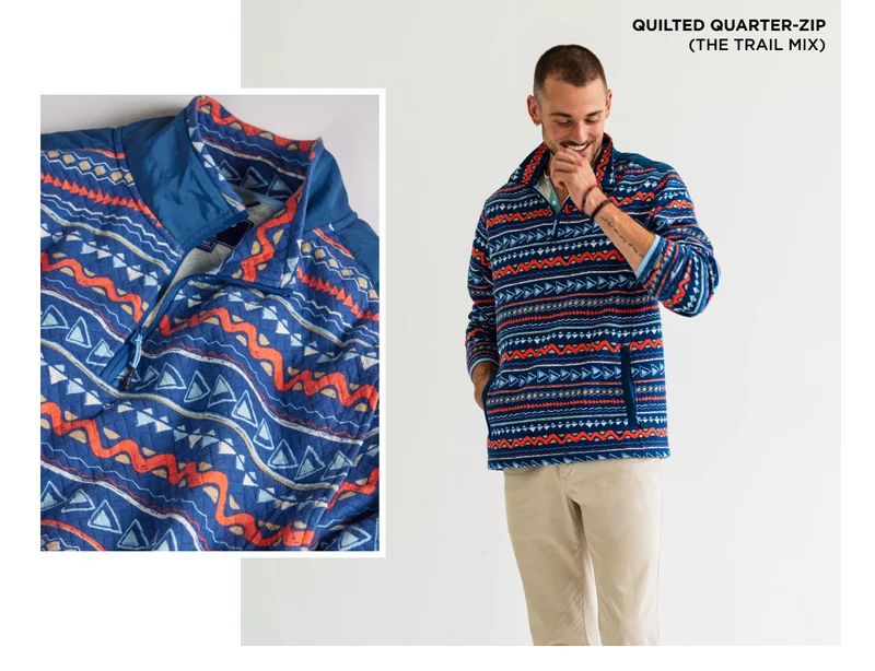 Quilted Quarter-Zip: The Trail Mix