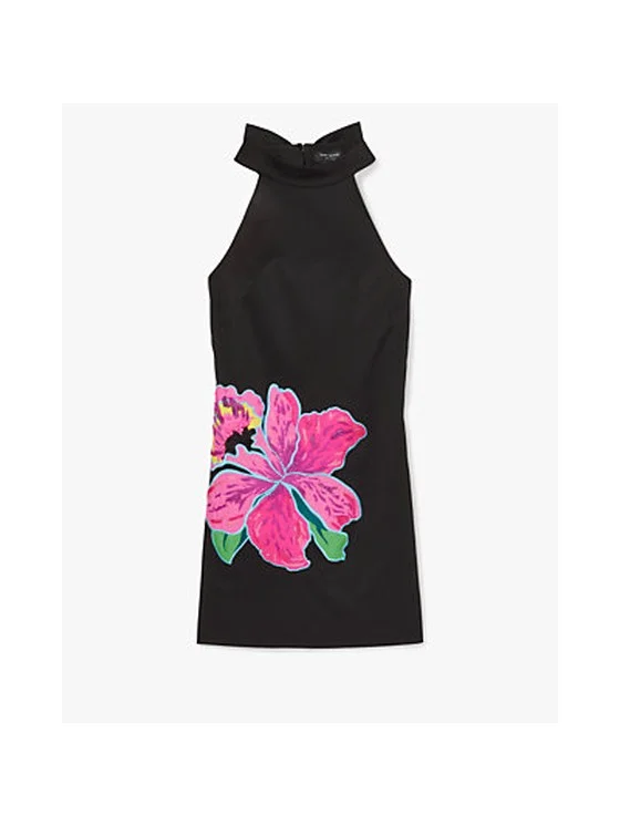 Floral Appliqué Shift Dress