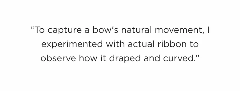 To capture a bow's natural movement