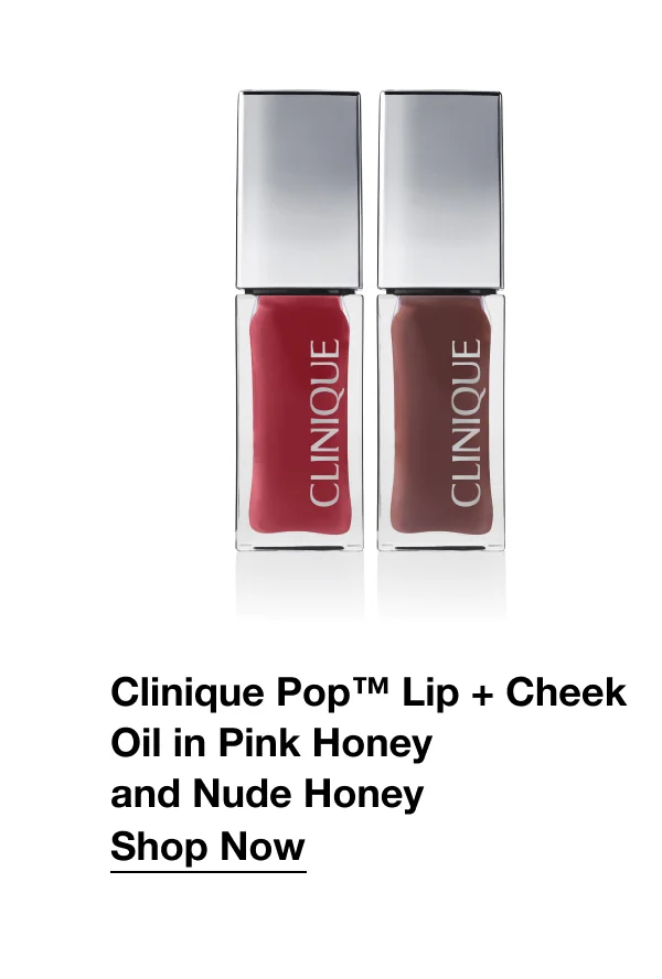 Clinique Pop™ Lip + Cheek Oil in Pink Honey  and Nude Honey | Shop Now