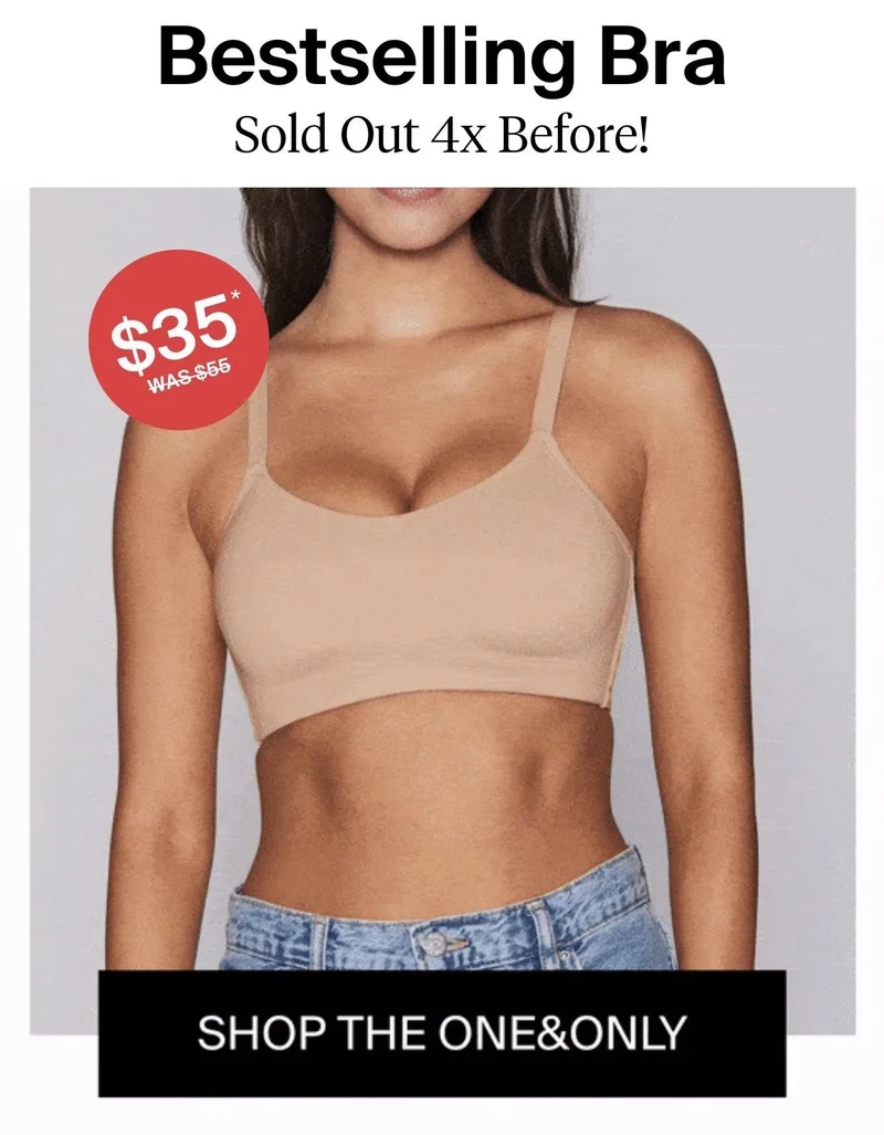 KNIX: BESTSELLING BRA SOLD OUT 4X BEFORE! $35 WAS $55. SHOP THE ONE&ONLY.