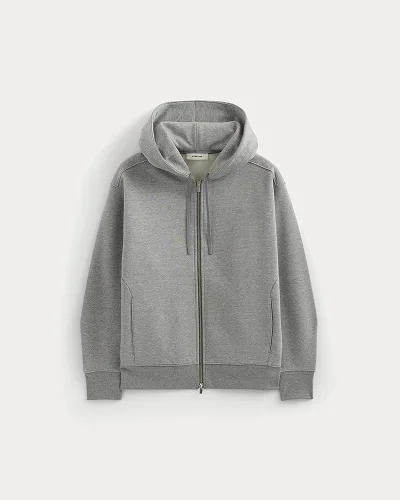 Image | Luxe Fleece Full-Zip Hoodie | Vintage Heather Grey