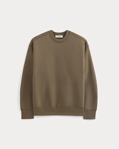 Image | Luxe Fleece Crew Pullover | Deep Taupe