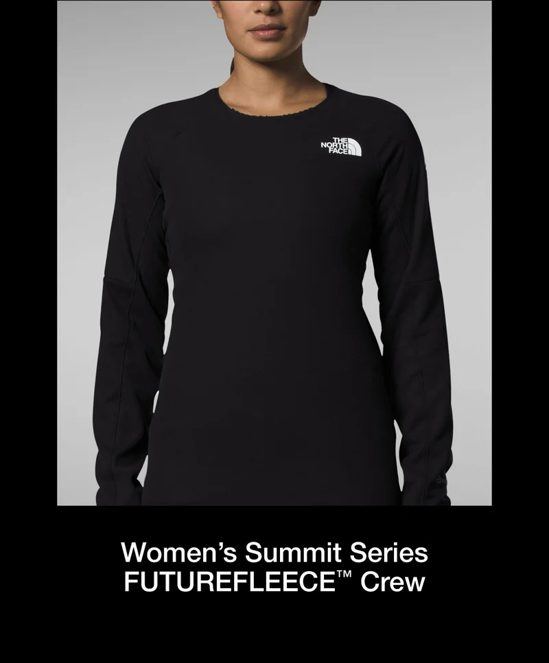 Women's Summit Series FUTUREFLEECE™ Crew Ultra-breathable waterproof design.
