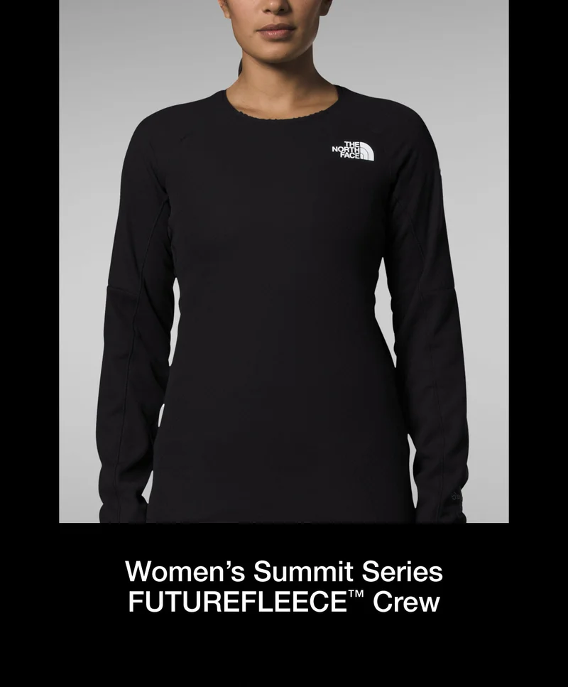 Women's Summit Series FUTUREFLEECE™ Crew Ultra-breathable waterproof design.