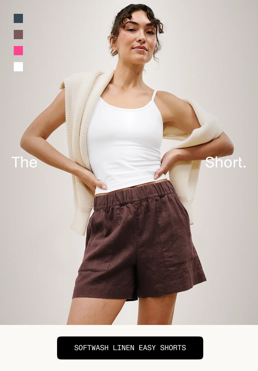 SoftWash Linen Easy Short in Iced Mocha