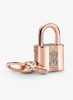 Padlock & Key Dangle Charm