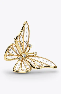 Oversized Butterfly Openwork Charm