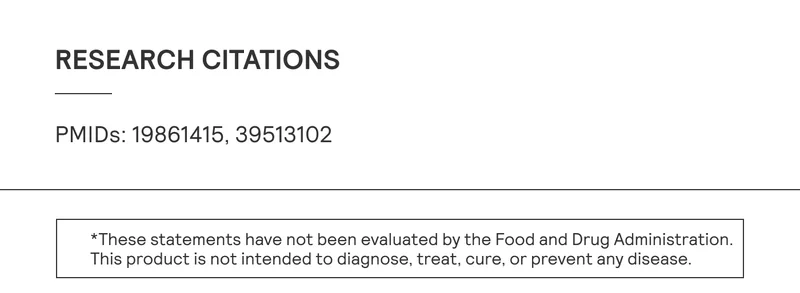 These statements have not been evaluated by the Food and Drug Administratoin. This product is not intended to diagnose, treat, cure, or prevent any disease.
