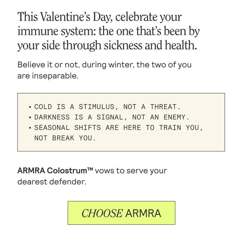 This Valentine's Day, celebrate your immune system: the one that's been by your side through sickeness and health.