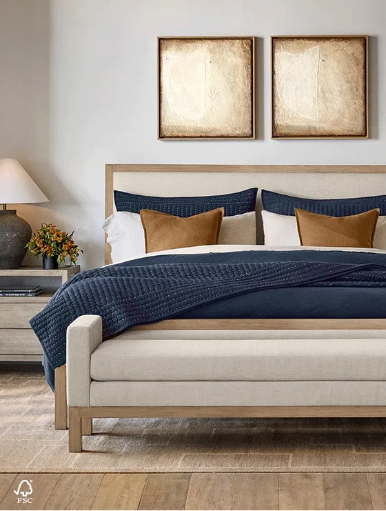 new! a cozy, inviting bedroom