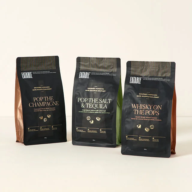 Gourmet Alcohol-Infused Popcorn Trio