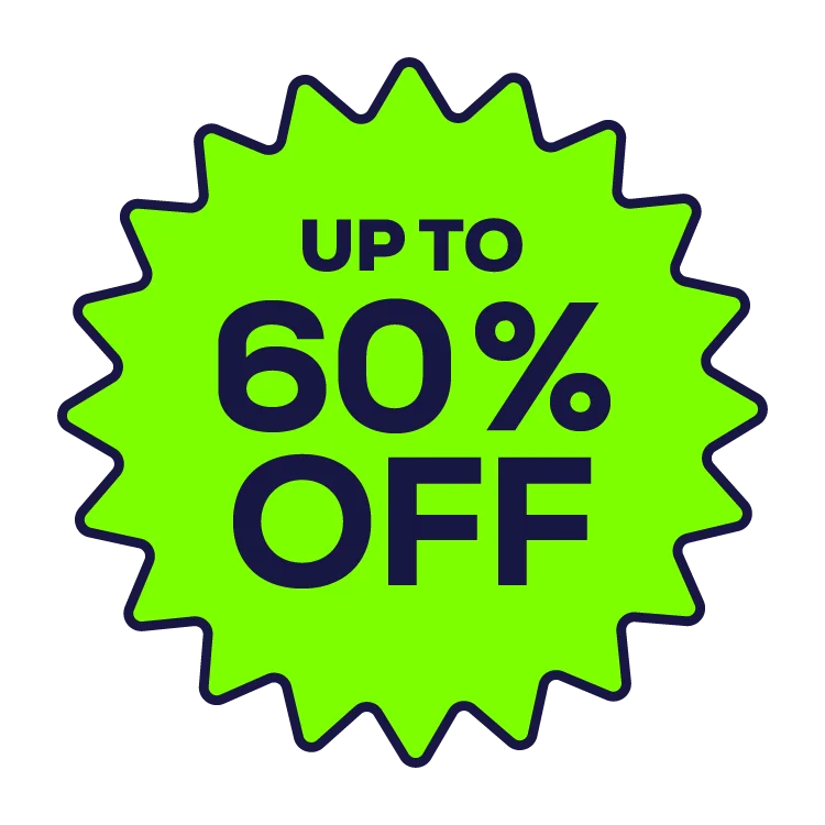 Up to 60% off