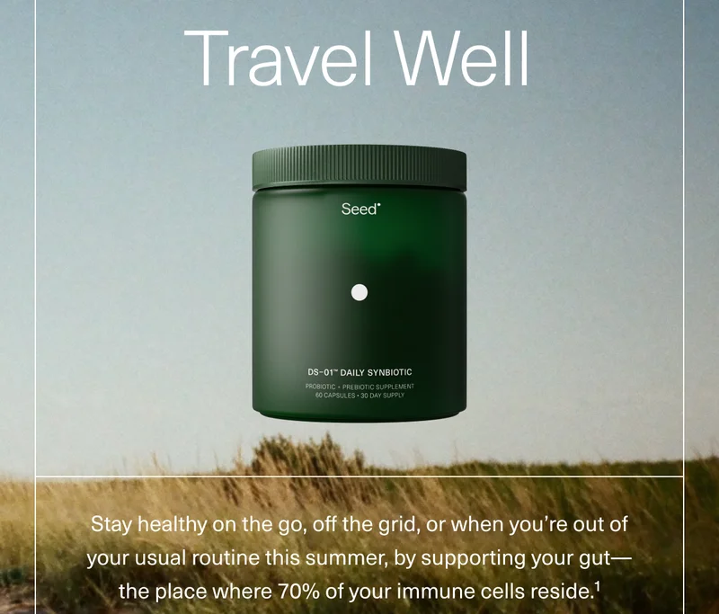 Travel Well | Stay healthy on the go, off the grid, or when you’re out of your usual routine this summer, by supporting your gut—the place where 70% of your immune cells reside.
