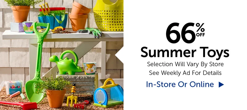 66% Off Summer Toys - Selection Will Vary By Store