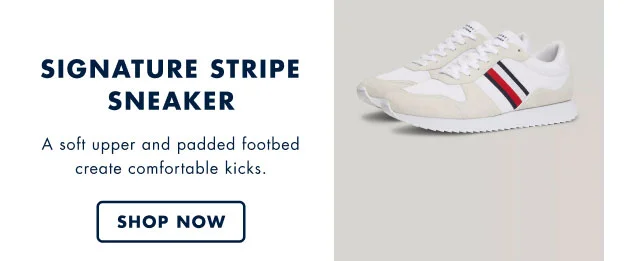 Signature strips sneaker                                            A soft upper and padded footbed create comfortable kicks. Shop now