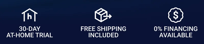 30-day at-home trial. Free shipping included. 0% Financing available.