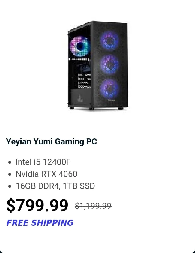 Yeyian Yumi Gaming PC