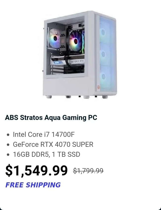 ABS Stratos Aqua Gaming PC