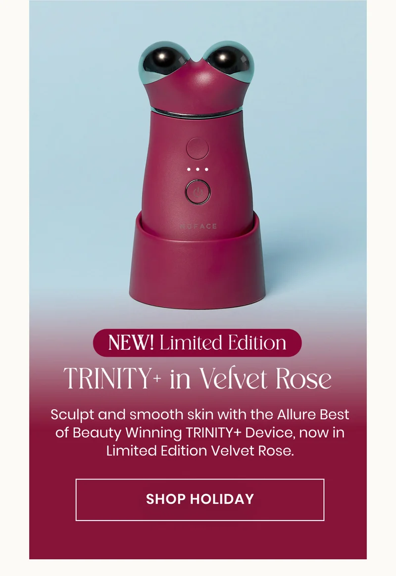 Sculpt and smooth skin with the Allure Best of Beauty Winning TRINITY+ Device, now in Limited Edition Velvet Rose.