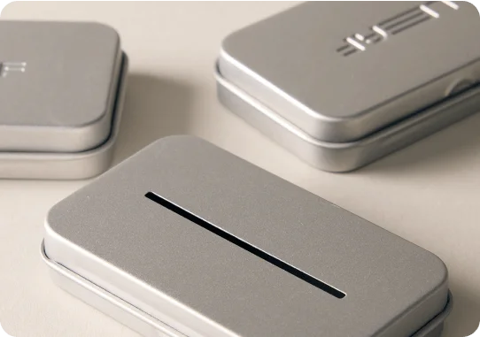 three blade tins for leaf shave in aluminum