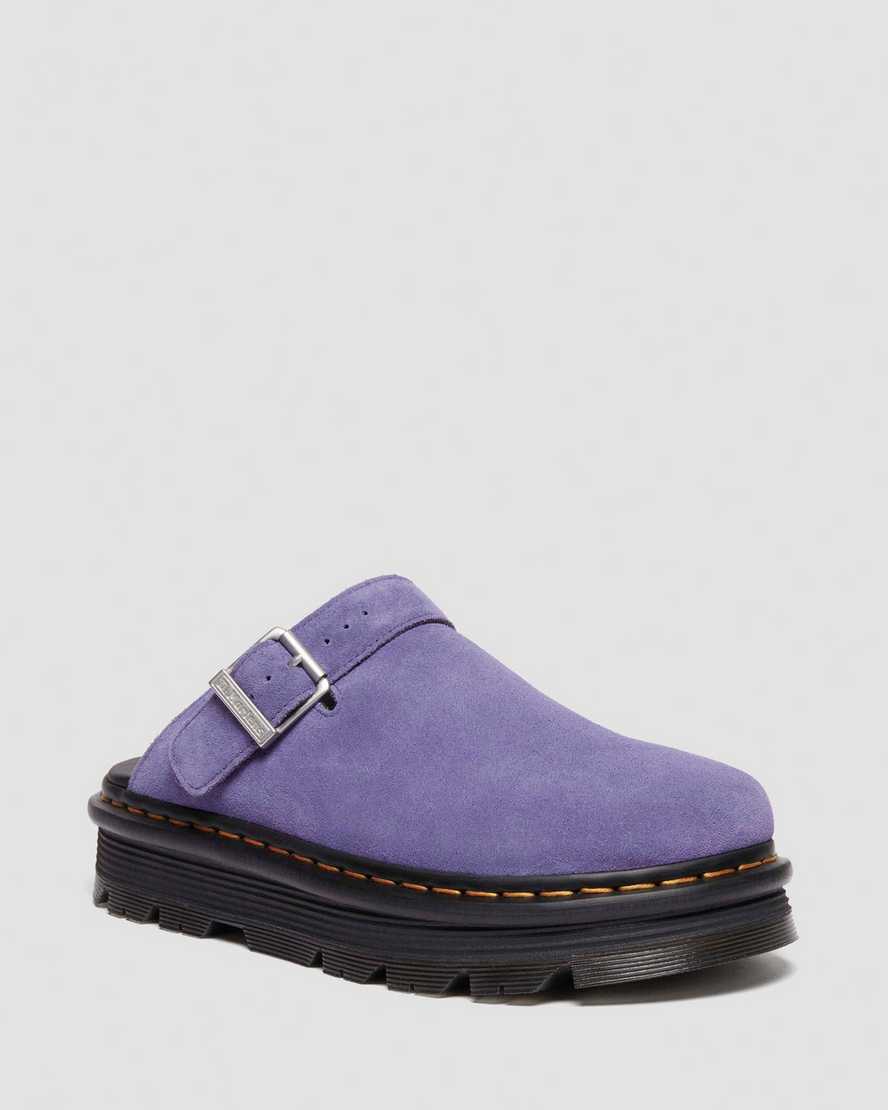 Image of Zebzag Suede Casual Slingback Platform Mules