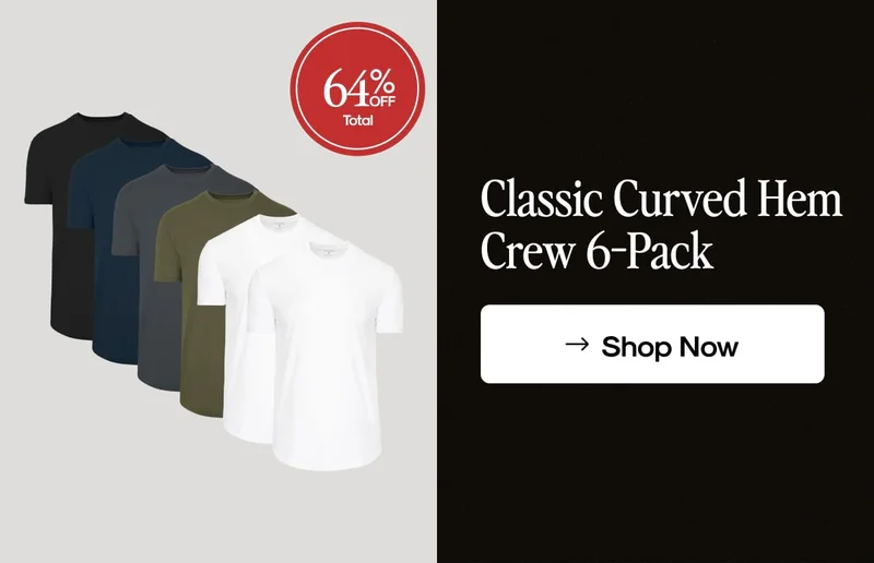Classic Curved Hem Crew 6-Pack