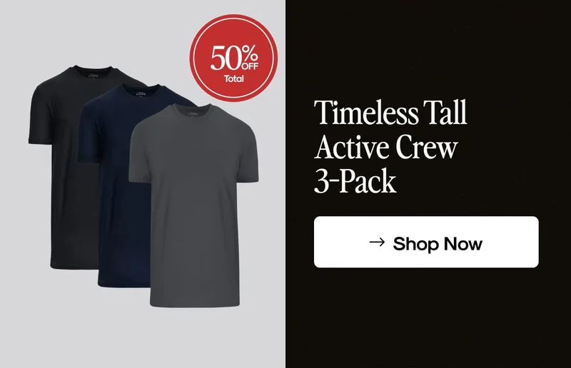 Timeless Tall Active Crew 3-Pack
