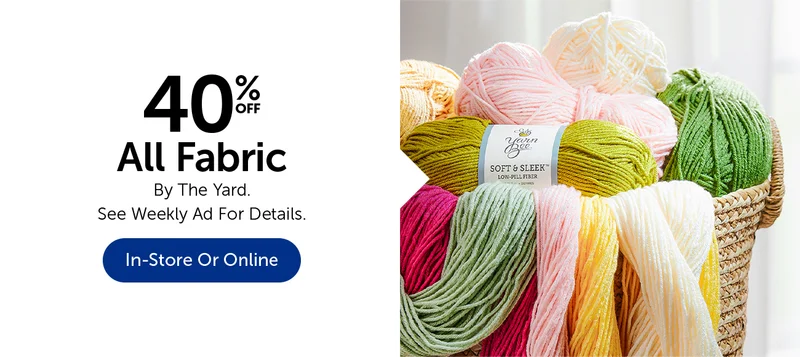 40% Off All Fabric - By The Yard