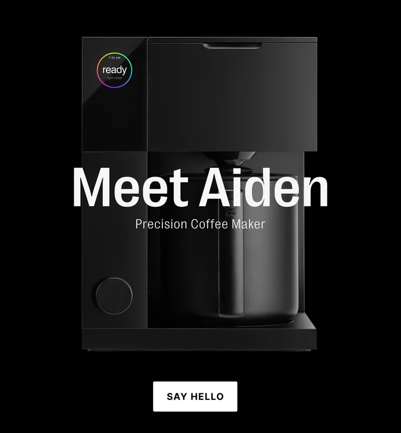 Meet Aiden Precision Coffee Maker - Say Hello