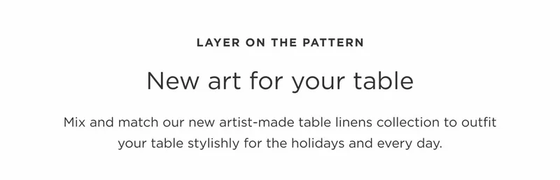New Art For Your Table