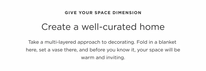 Create A Well-Curated Home