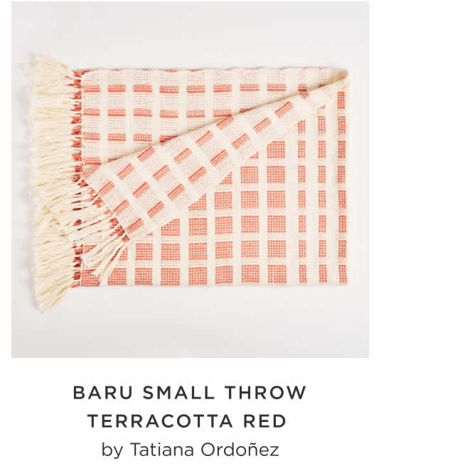 Baru Small Throw Terracotta Red
