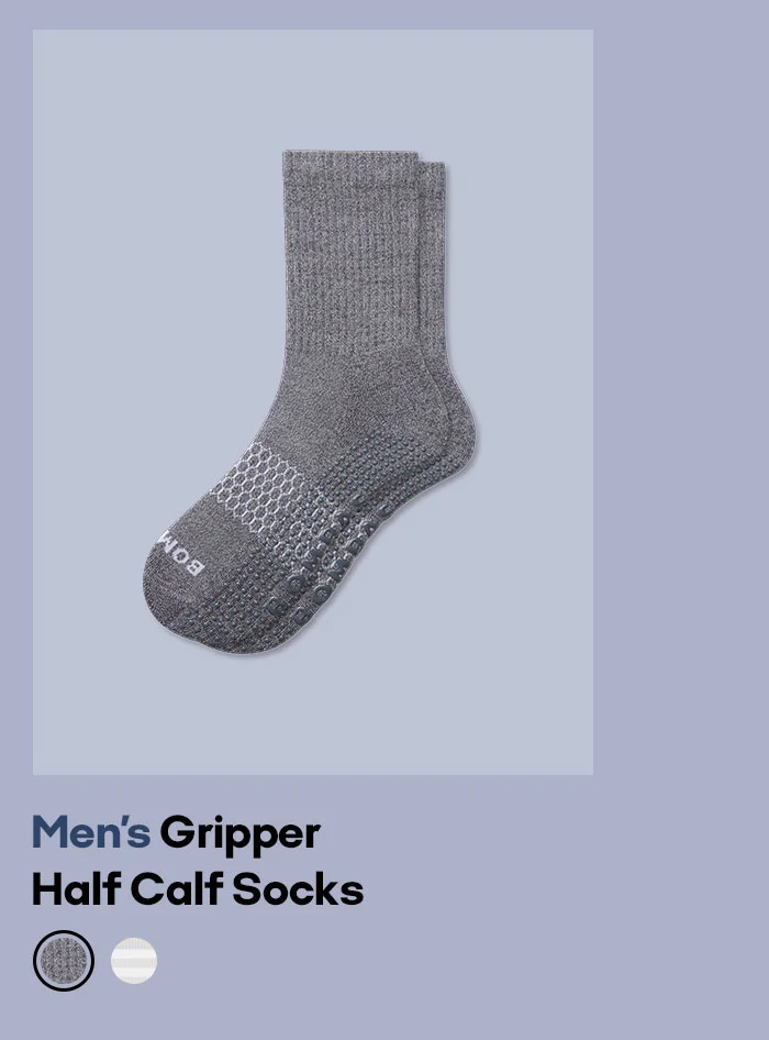 Men's Gripper Half Calf Socks