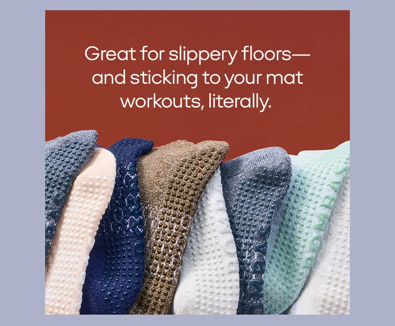 Great for slippery floors— and sticking to your mat workouts, literally.