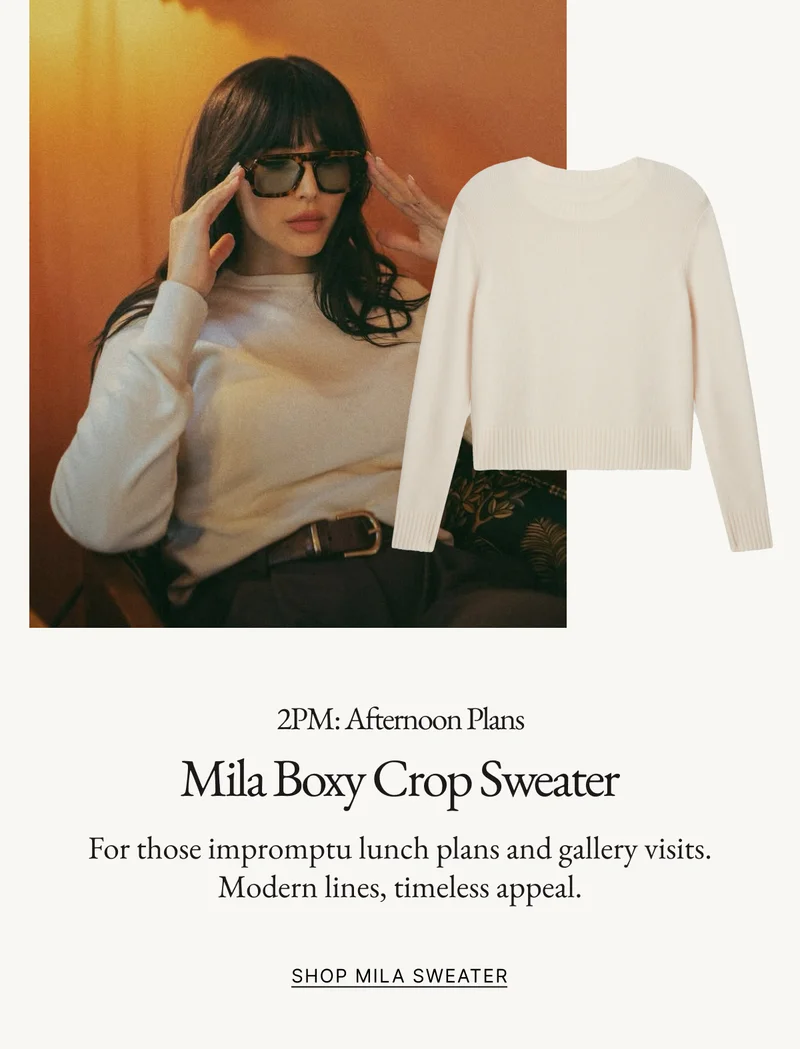 Mila Cashmere Boxy Crop Sweater