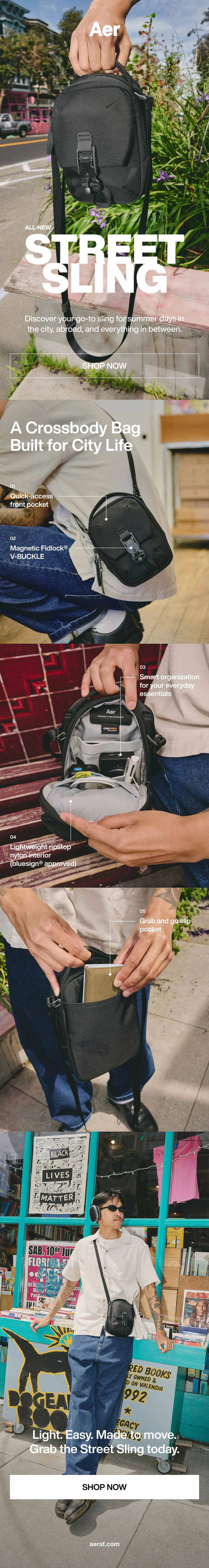 Images and features of the all-new Street Sling from Aer