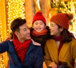 Family celebrating the holiday.