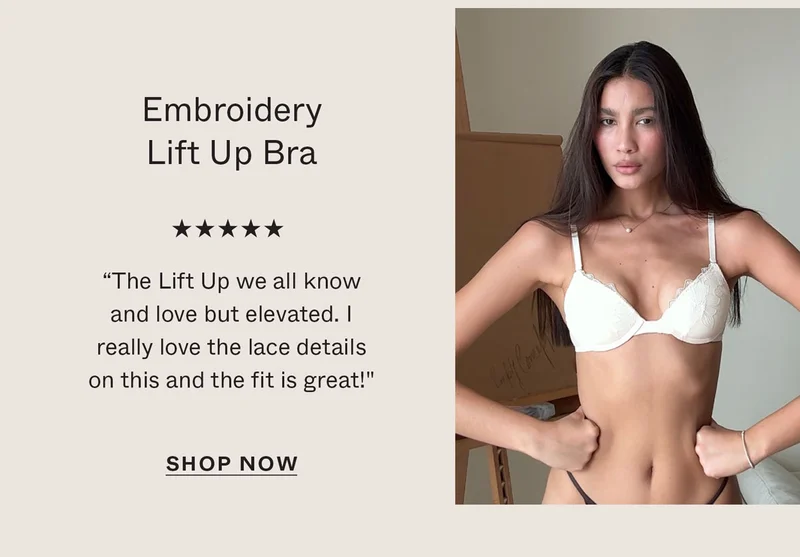 Embroidery Lift Up Bra