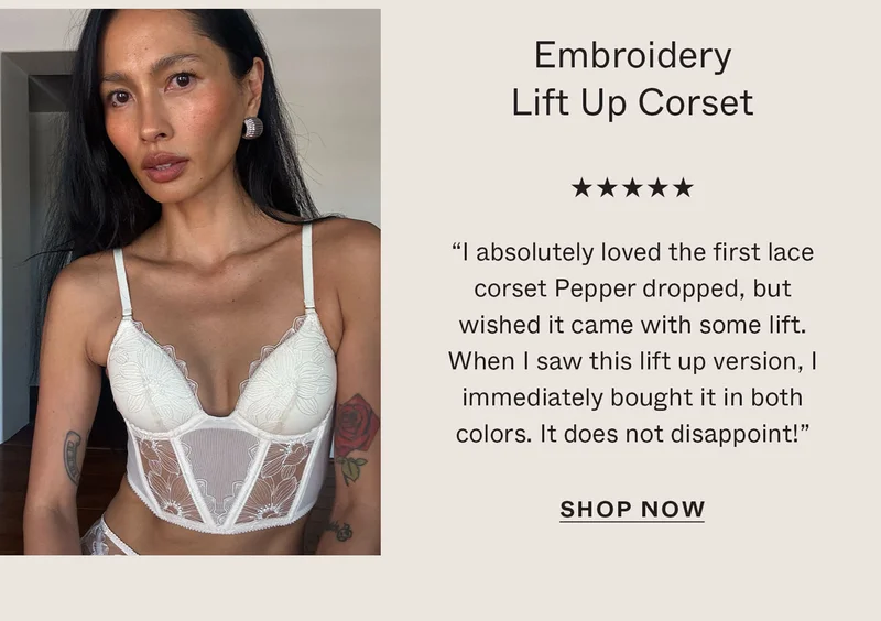 Embroidery Lift Up Corset
