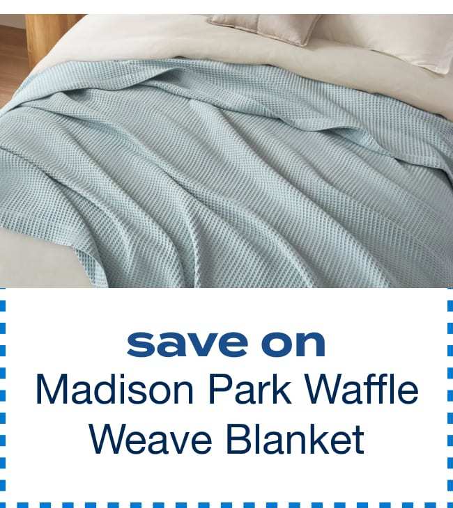 Madison Park Waffle Weave Cotton Blanket